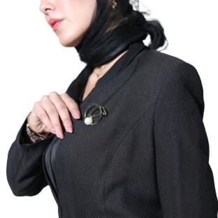 مانتو زنانه مشکی رسمی